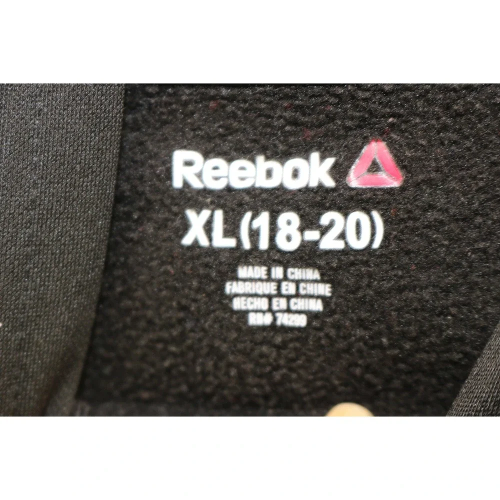 Reebok Boy's Red Black Long Sleeve Pullover Hoodie-XL(14-16)-Athleisure